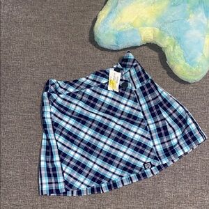 Justice Blue Plaid Skater Skirt
